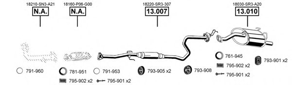 ASMET HO130435 Exhaust System